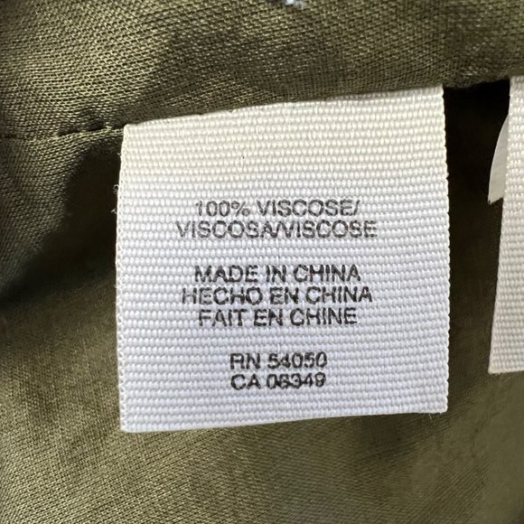 Rachel Roy Womens Snap Front Crop Utility Jacket Olive Green Bomber size Large - Picture 9 of 11